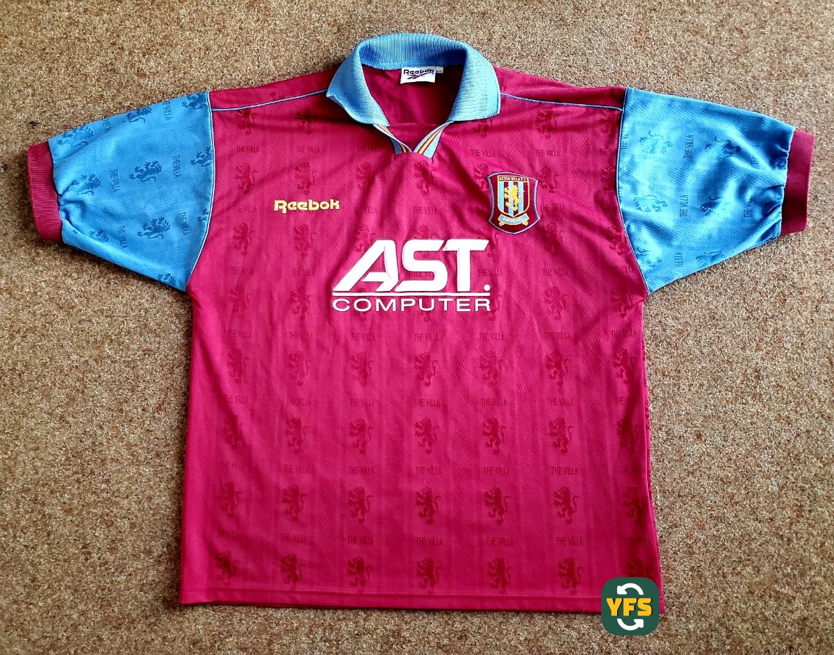 Aston Villa 1995-1996 Home Store Version Reebok - YourFootballShirt - Photo 1