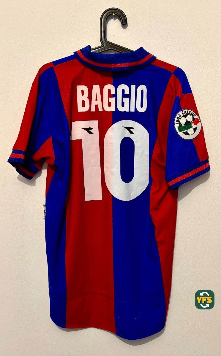 Bologna FC 1997-1998 Home Match Worn Diadora Roberto Baggio - YourFootballShirt - Photo 1