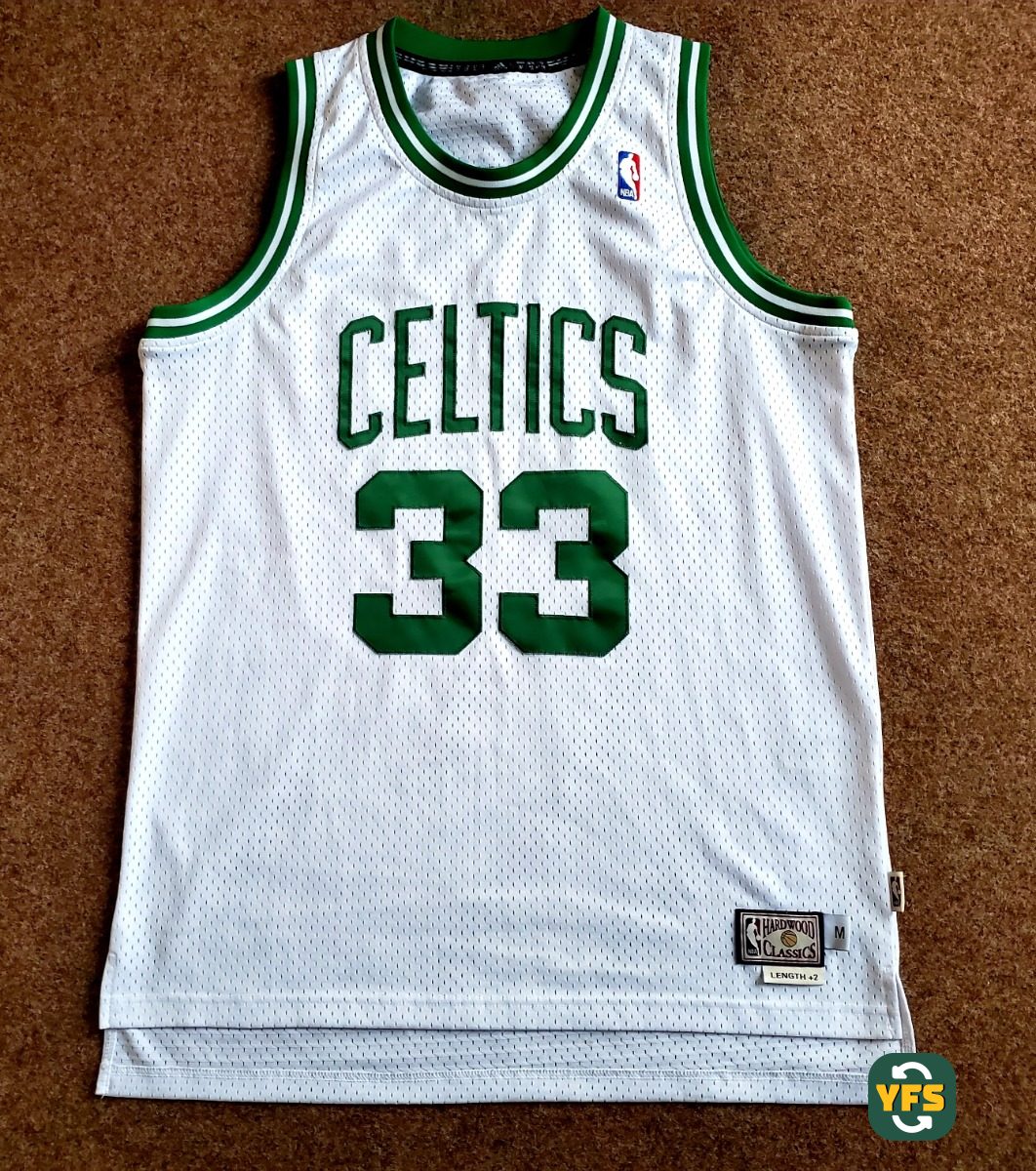 Boston Celtics 1985-1986 Home Store Version Adidas Bird - YourFootballShirt - Photo 1