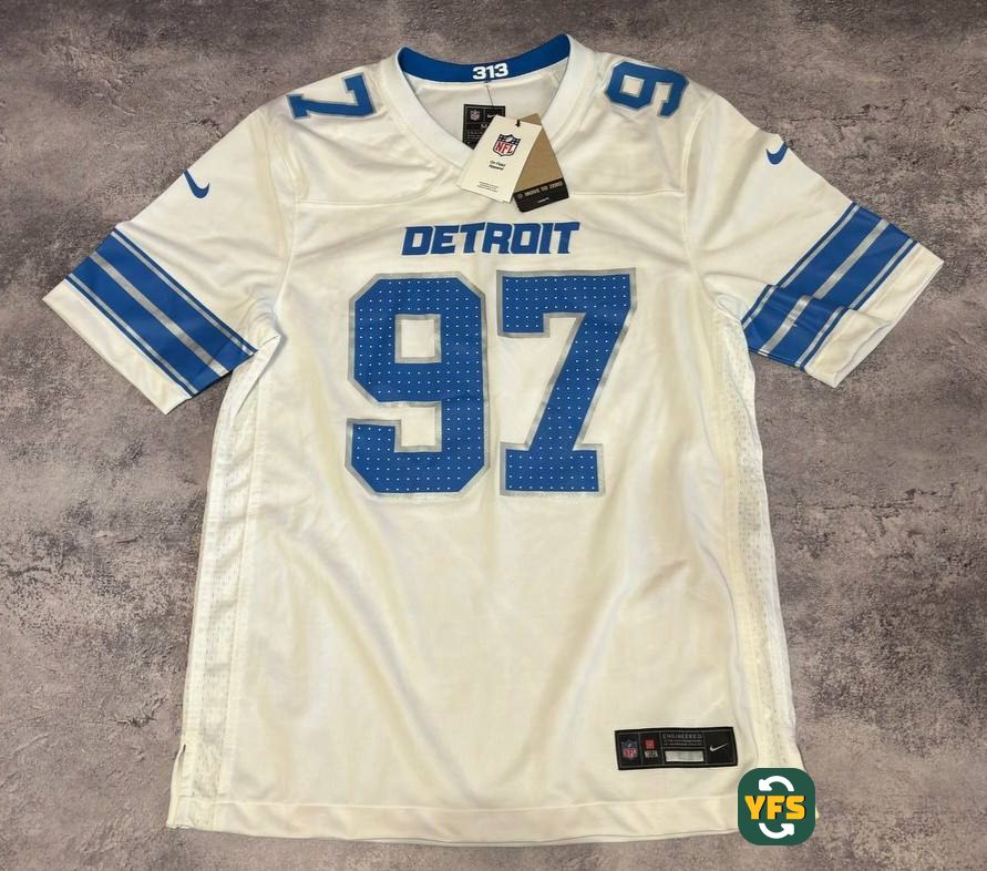 Detroit Lions 2022-2023 Home Pro Version Nike Aidan Hutchinson - YourFootballShirt - Photo 1
