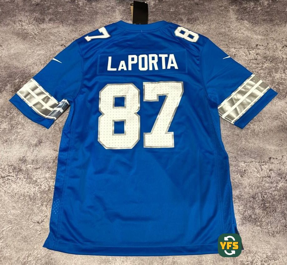 Detroit Lions 2022-2023 Home Pro Version Nike Sam LaPorta - YourFootballShirt - Photo 1