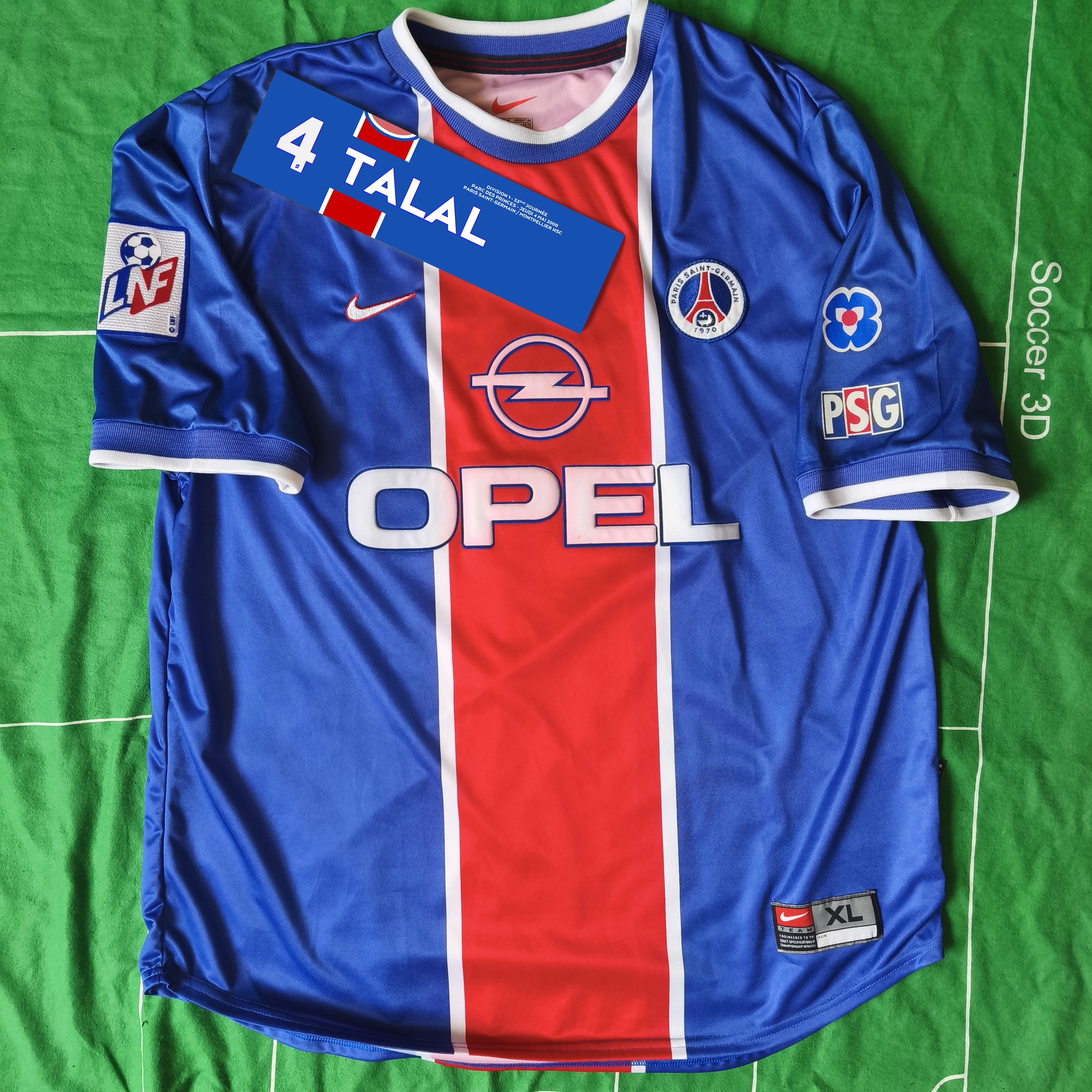 PSG 1999-2000 Home Issued Nike El Karkouri - YourFootballShirt - Photo 1