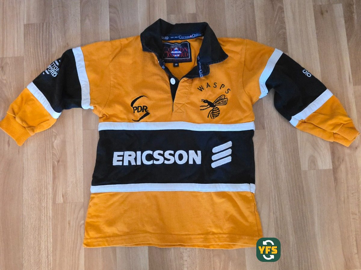 London Wasps 1998-1999 Home Store Version Cotton oxford - YourFootballShirt - Photo 1
