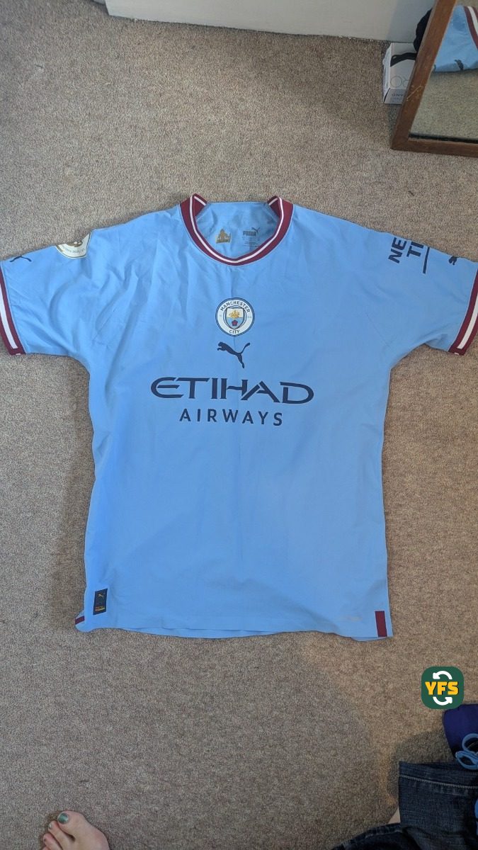 Manchester City 2020-2021 Away Issued Puma Grealish - YourFootballShirt - Photo 1