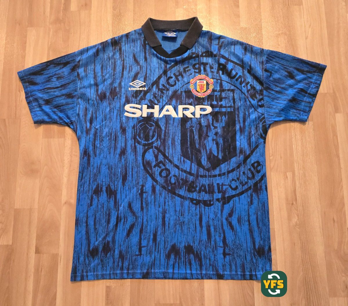 Manchester United 1992-1993 Away Store Version Umbro - YourFootballShirt - Photo 1