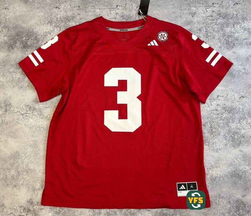 Nebraska Cornhuskers 2024-2025 Home Pro Version Adidas Aguirre - YourFootballShirt - Photo 1