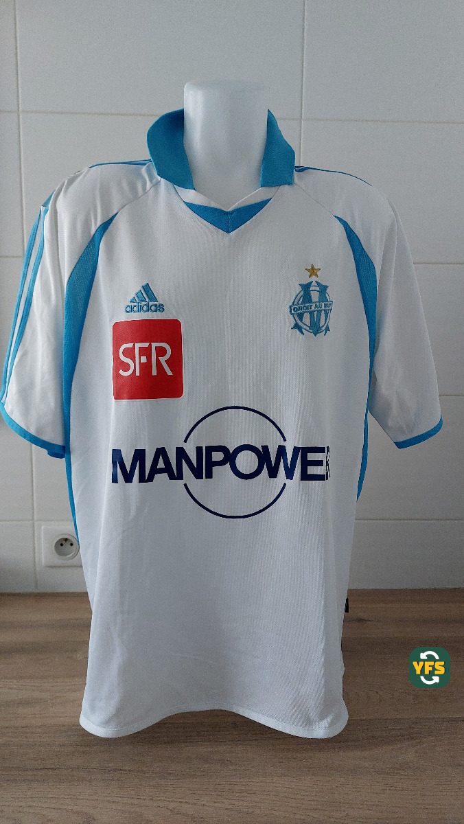 Olympique Marseille 2001-2002 Home Match Worn Adidas Delfim - YourFootballShirt - Photo 1