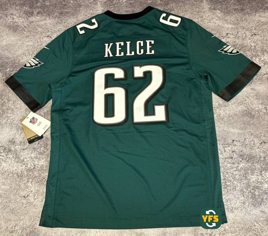 Philadelphia Eagles 2023-2024 Home Pro Version Nike Jason Kelce - YourFootballShirt - Photo 1