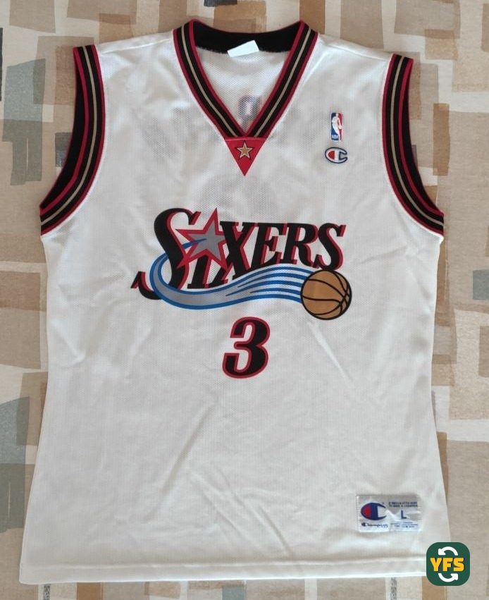 Philadelphia Sixers 2002-2003 Home Store Version Champion USA Iverson - YourFootballShirt - Photo 1