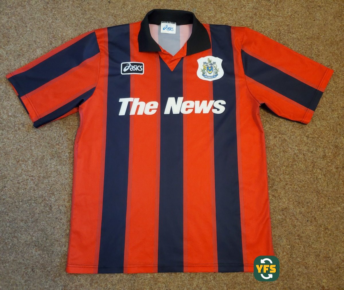 Portsmouth 1995-1996 Away Store Version Asics - YourFootballShirt - Photo 1