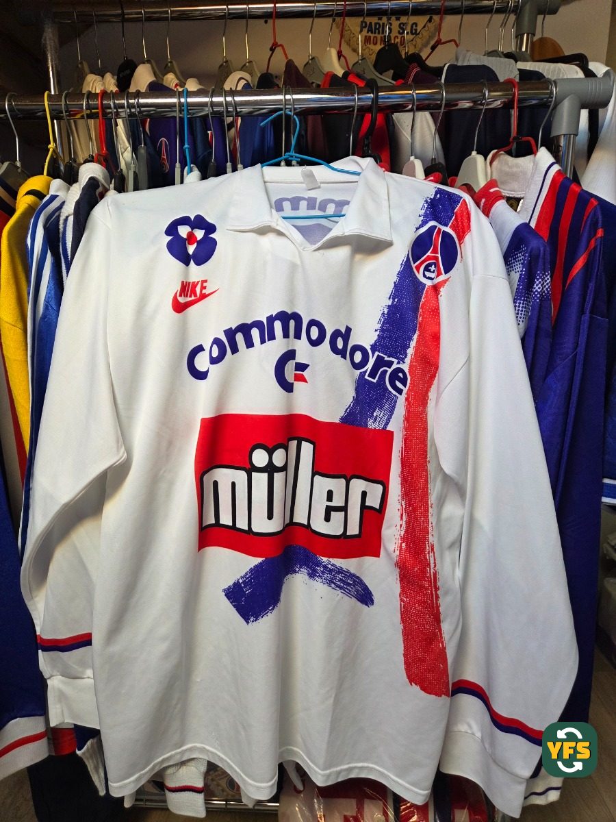PSG 1991-1992 Home Match Worn Nike - YourFootballShirt - Photo 1