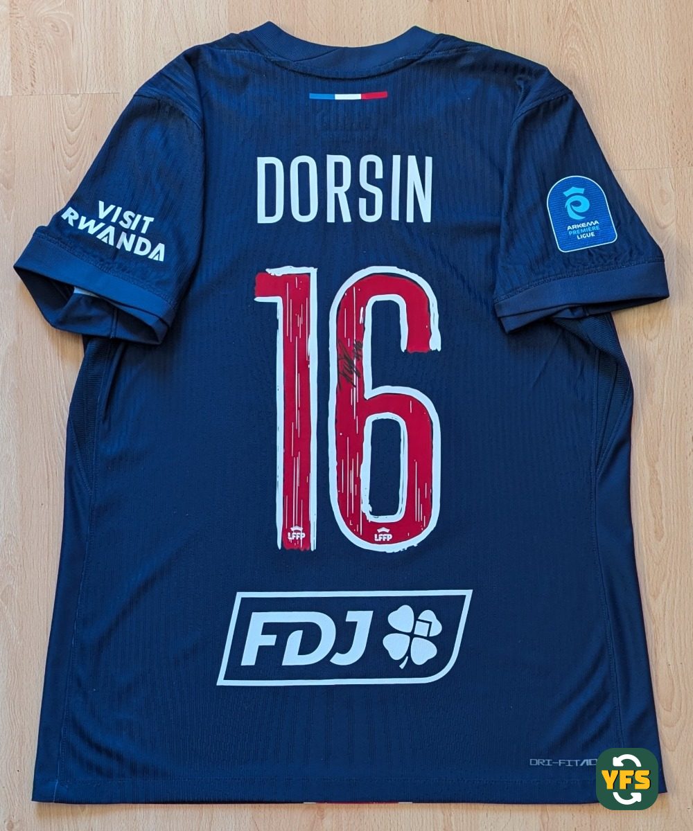PSG 2024-2025 Home Match Worn Nike DORSIN - YourFootballShirt - Photo 1