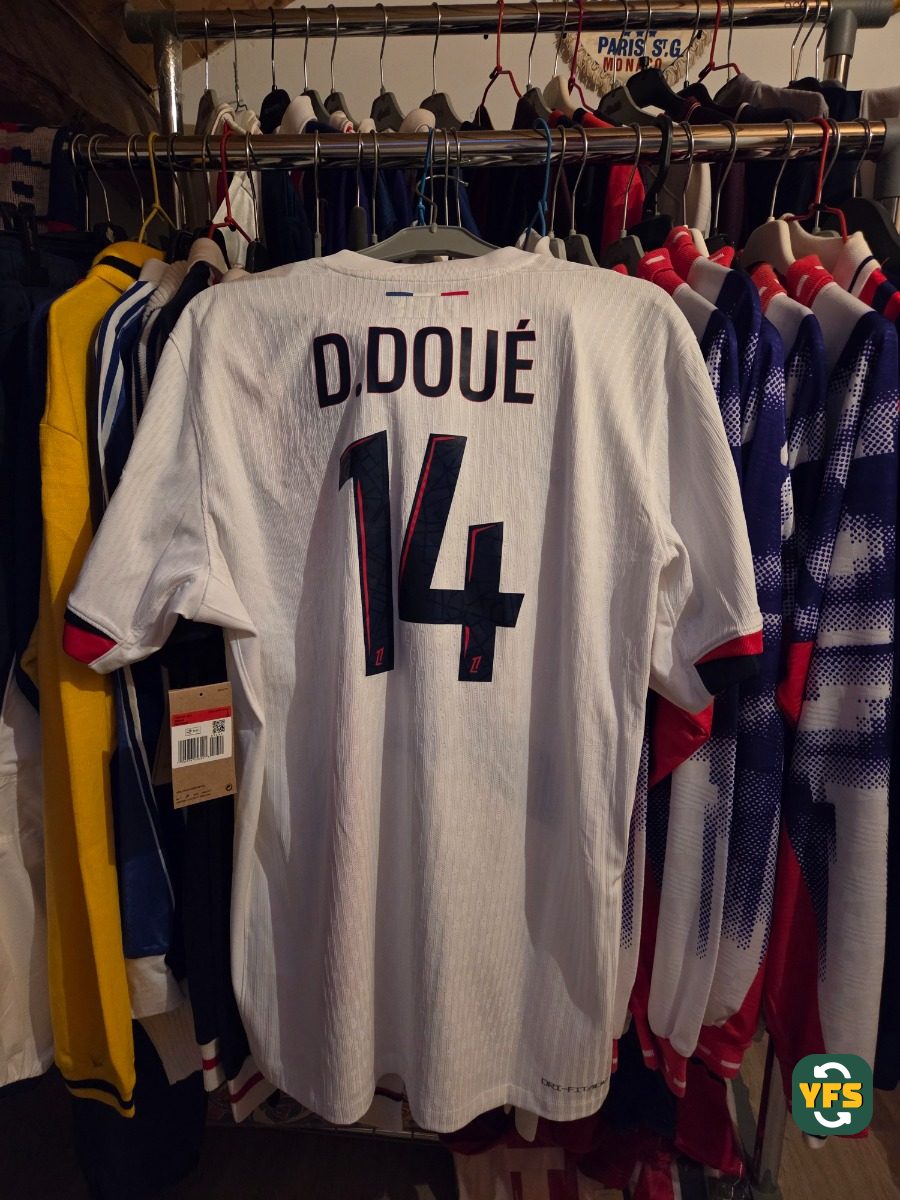 PSG 2025-2026 Away Store Version Nike D. Doué - YourFootballShirt - Photo 1