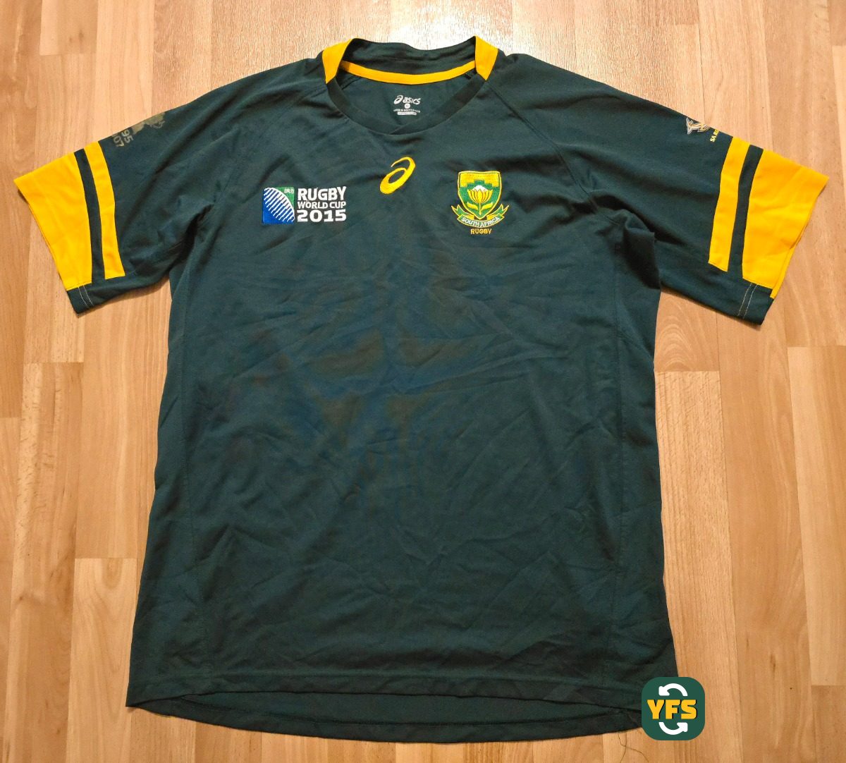 South Africa Rugby Springboks 2015-2016 Home Store Version Asics - YourFootballShirt - Photo 1