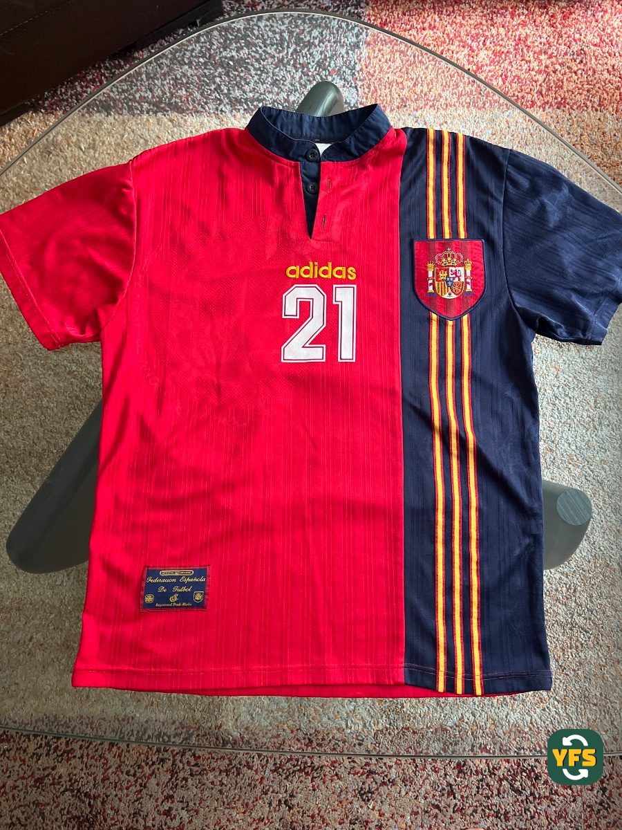 Spain 1995-1996 Home Pro Version Adidas Luis Enrique - YourFootballShirt - Photo 1