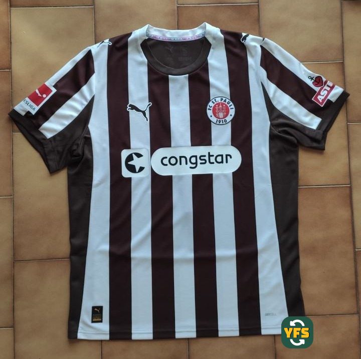 St. Pauli 2025-2026 Home Issued Puma Irvine - YourFootballShirt - Photo 1