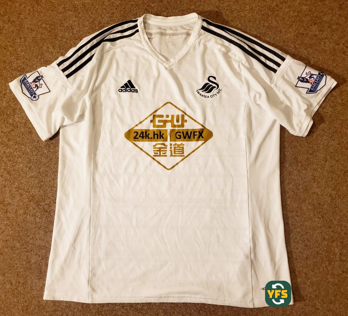 Swansea City 2014-2015 Home Store Version Adidas - YourFootballShirt - Photo 1