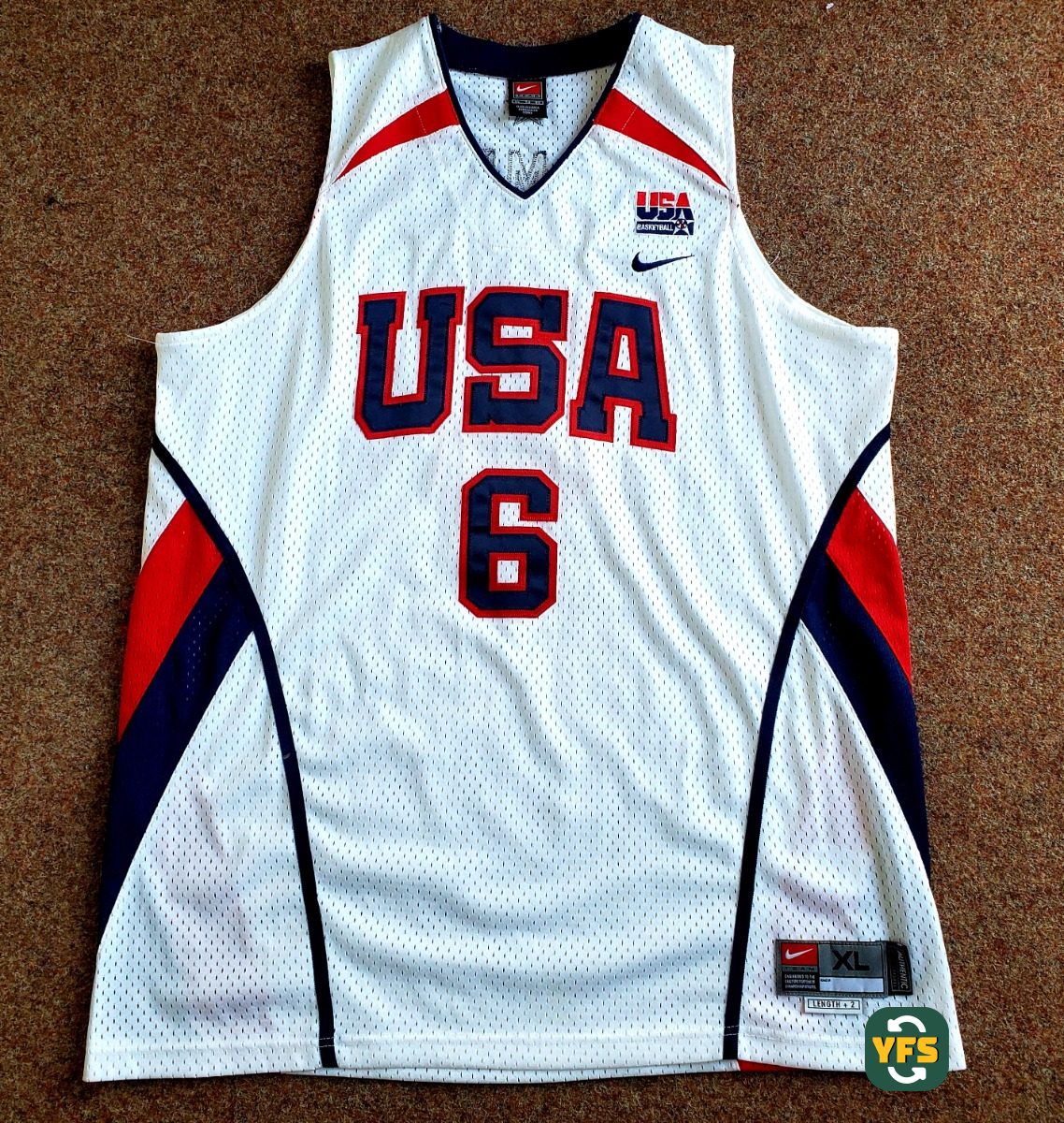 USA Dream Team FIBA World Cup 2006-2007 Home Store Version Nike Lebron James - YourFootballShirt - Photo 1