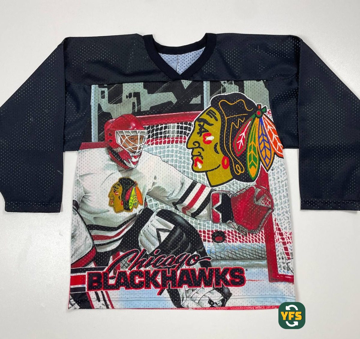 Chicago Blackhawks 1989-1990 Home Store Version CCM - YourFootballShirt - Photo 1