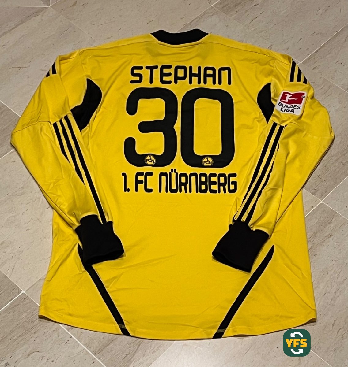 Nuremberg 2011-2012 Goalkeeper Match Worn Adidas Stephan - YourFootballShirt - Photo 1