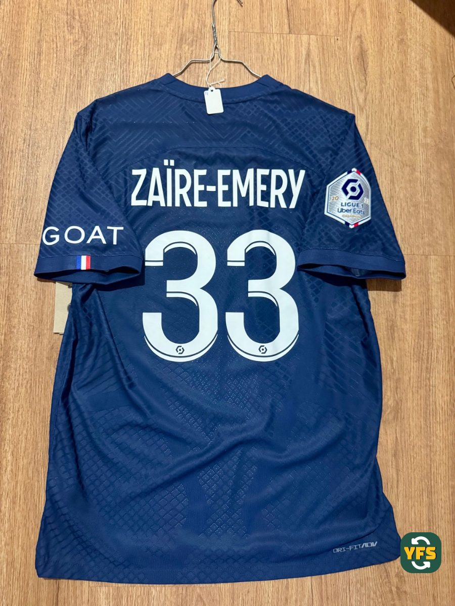 PSG 2022-2023 Home Pro Version Nike Zaïre Emery - YourFootballShirt - Photo 1