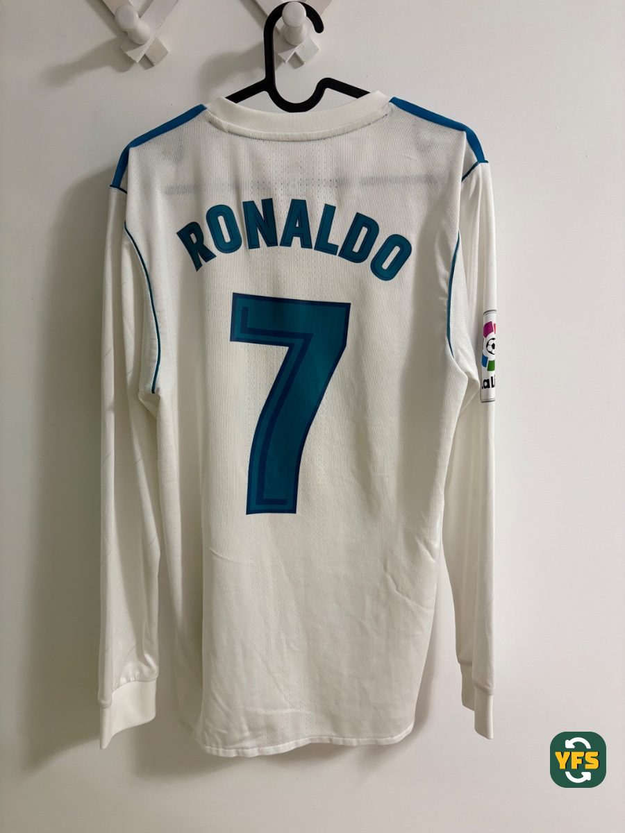 Real Madrid 2017-2018 Home Pro Version Adidas original Ronaldo - YourFootballShirt - Photo 1