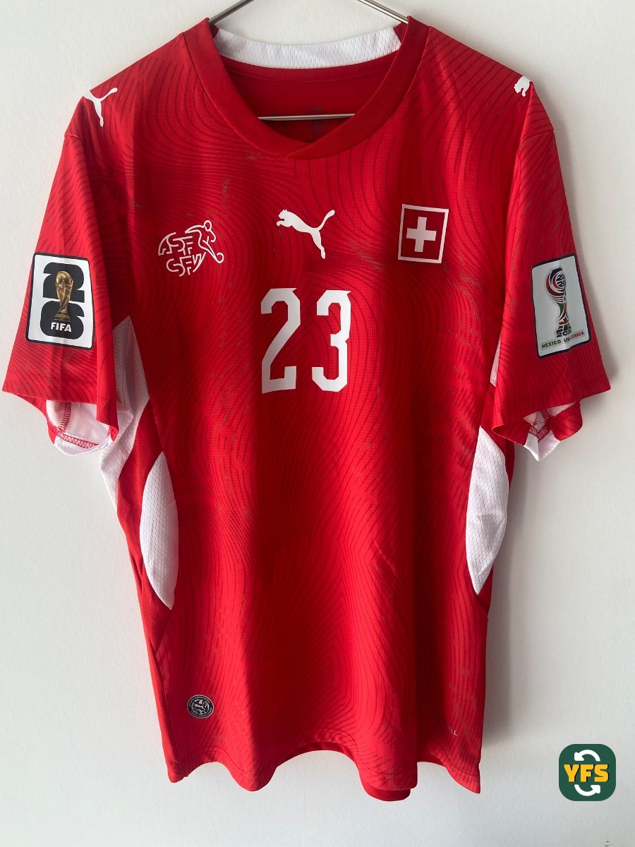 Switzerland 2025-2026 Home Issued Puma Amdouni - YourFootballShirt - Photo 1